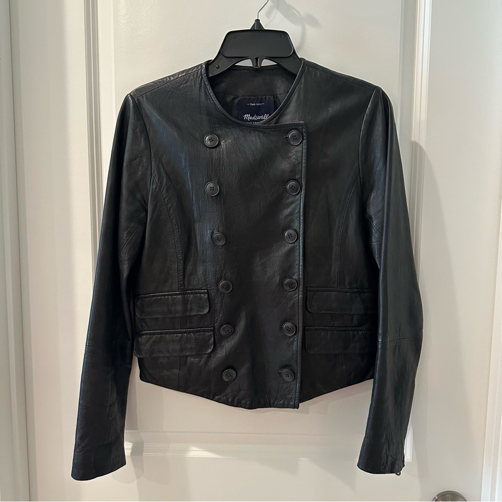 Madewell Double Breasted Leather Jacket